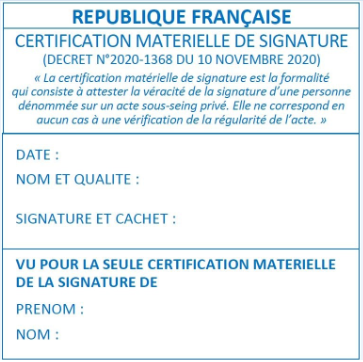 Légalisation de signature