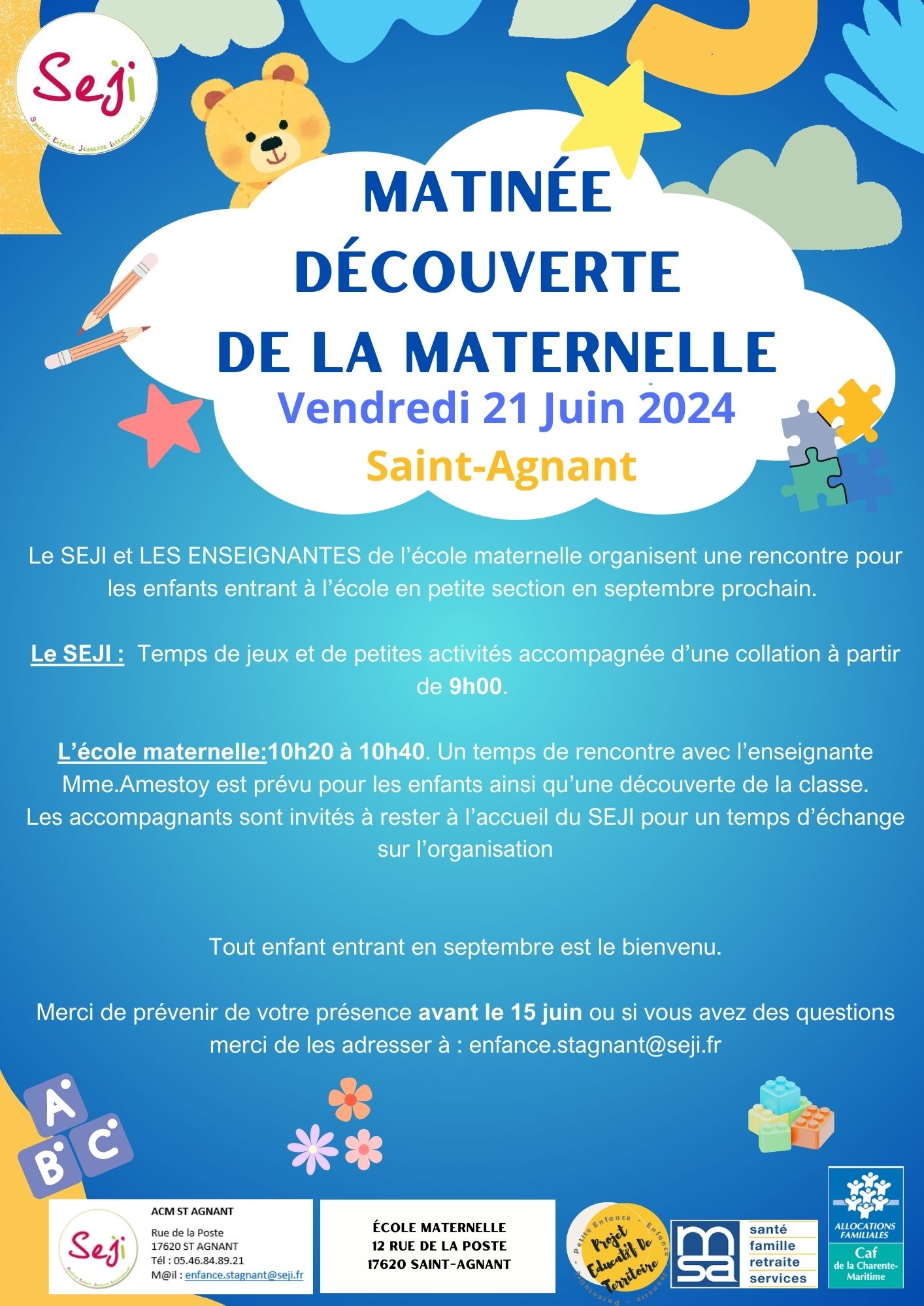 Matinée découverte de la maternelle
